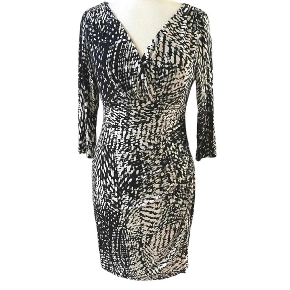Lauren Ralph Lauren Printed Ruched Dress - Picture 1 of 5